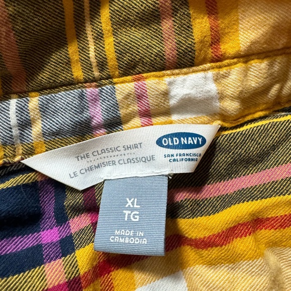 Old navy spring the classic shirt flannel style multicolor buttondown wo… - Picture 4 of 4